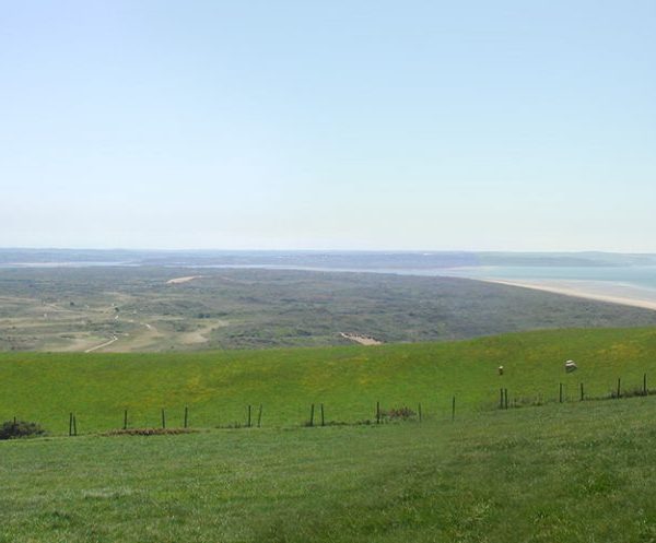 Panoramic view of Saunton sands and Braunton Burrows